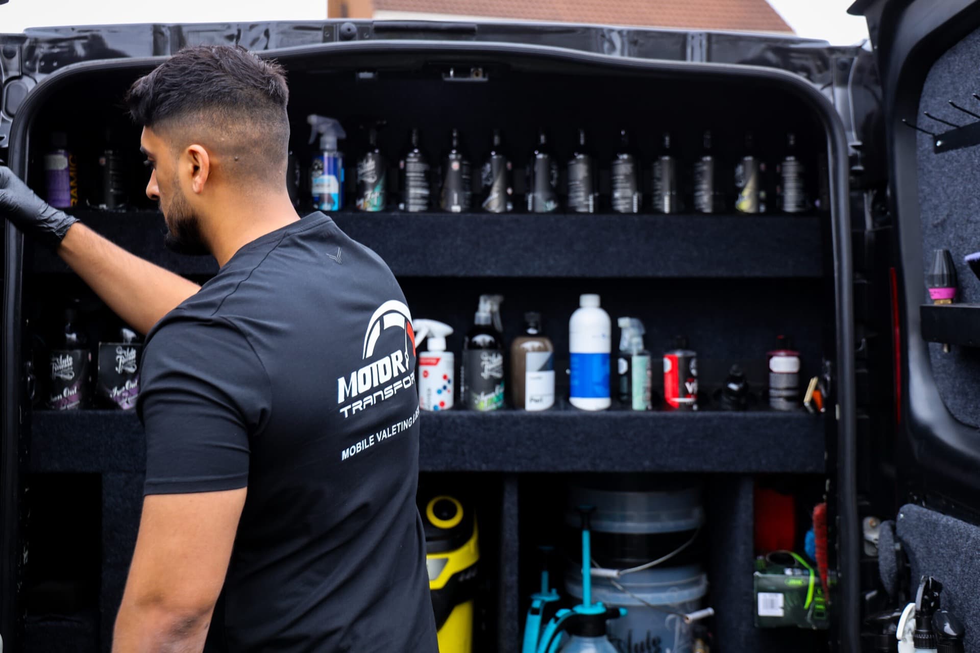 Motor Transform detailer at work